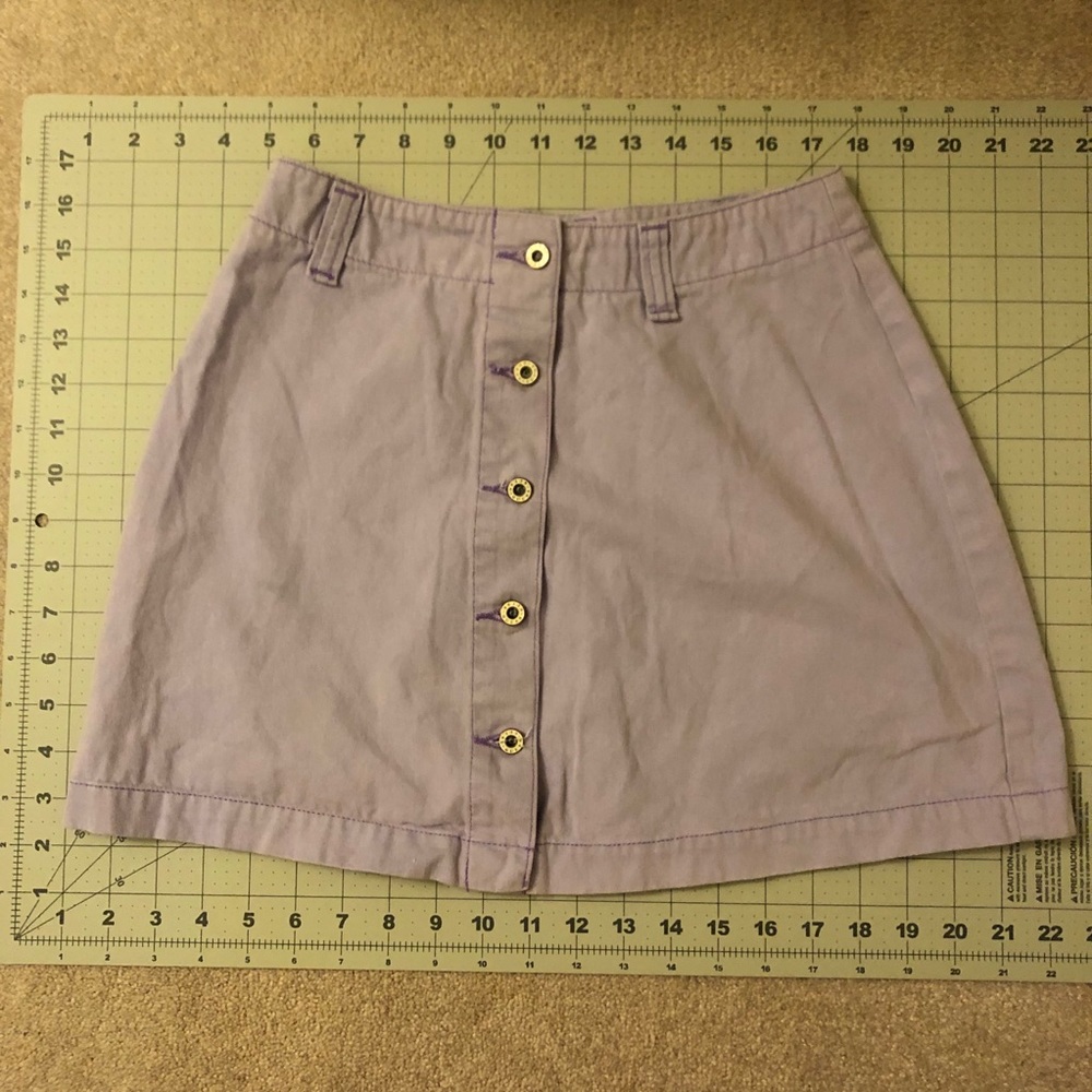 Vintage Guess Lilac Skirt with Front Buttons
